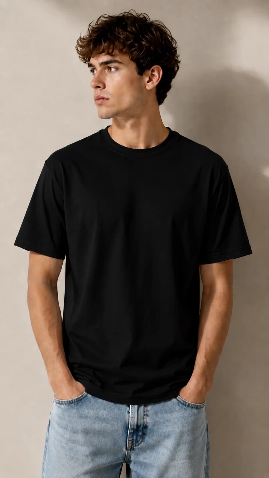 Ultra Premium tee on a model